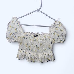 Floral Puff Sleeve Top